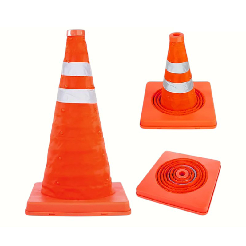 Nón giao thông có thể thu gọn đa chức năng di động phản quang cường độ cao với đèn cảnh báo LED cắm vào gắn trên cho các hoạt động khẩn cấp và di động