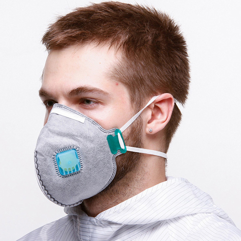 Mặt nạ vải không dệt bụi than hoạt tính KN95