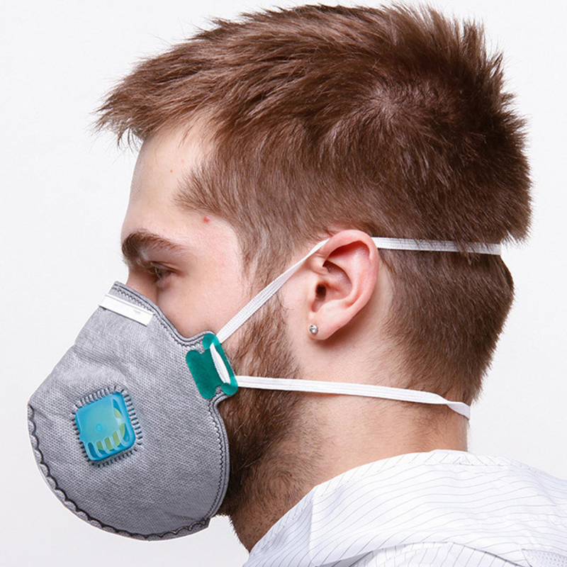 Mặt nạ vải không dệt bụi than hoạt tính KN95