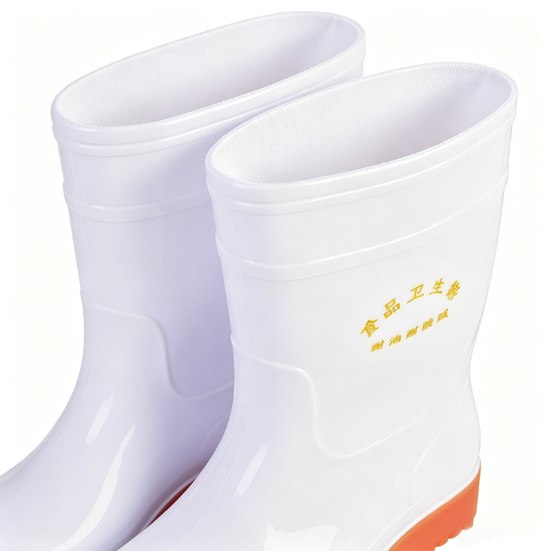 Ủng đi mưa PVC màu trắng cấp thực phẩm
