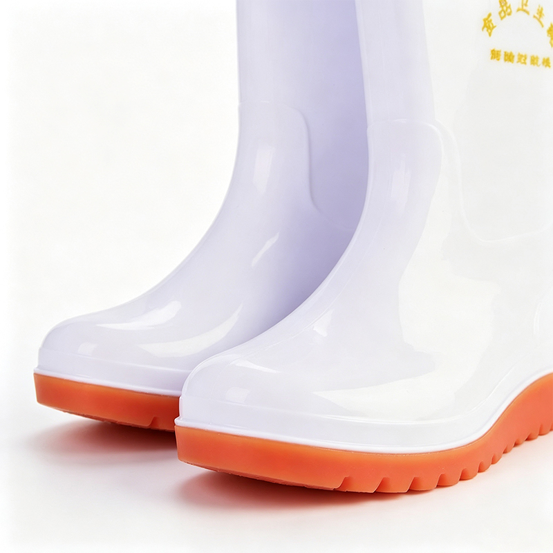 Ủng đi mưa PVC màu trắng cấp thực phẩm